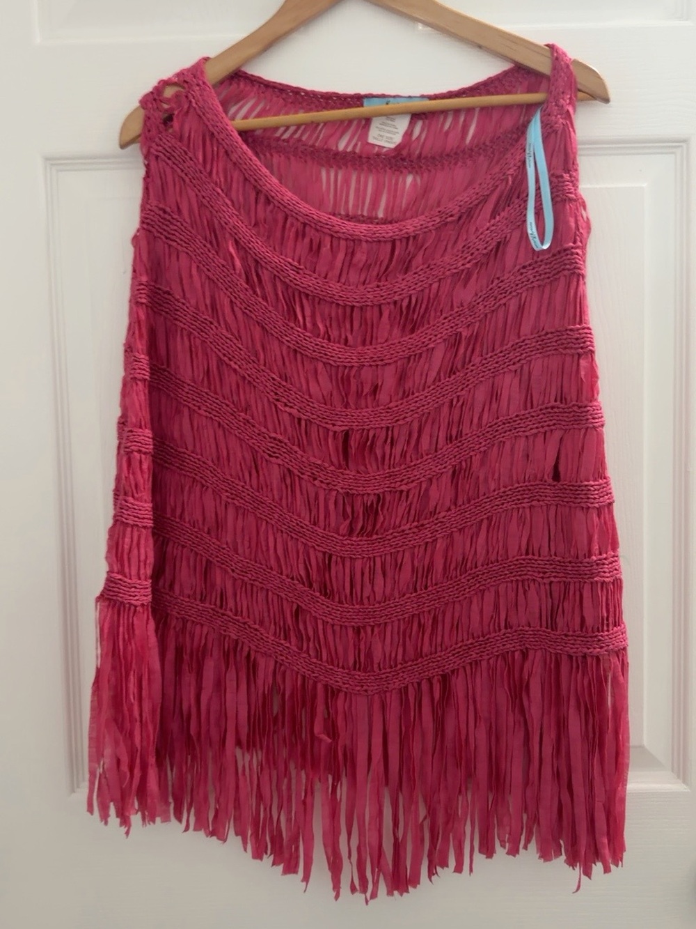 Marciano Pink Crochet Fringe Tunic
